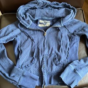 Zippered Hoodie with Side Accents to Flatter Figure